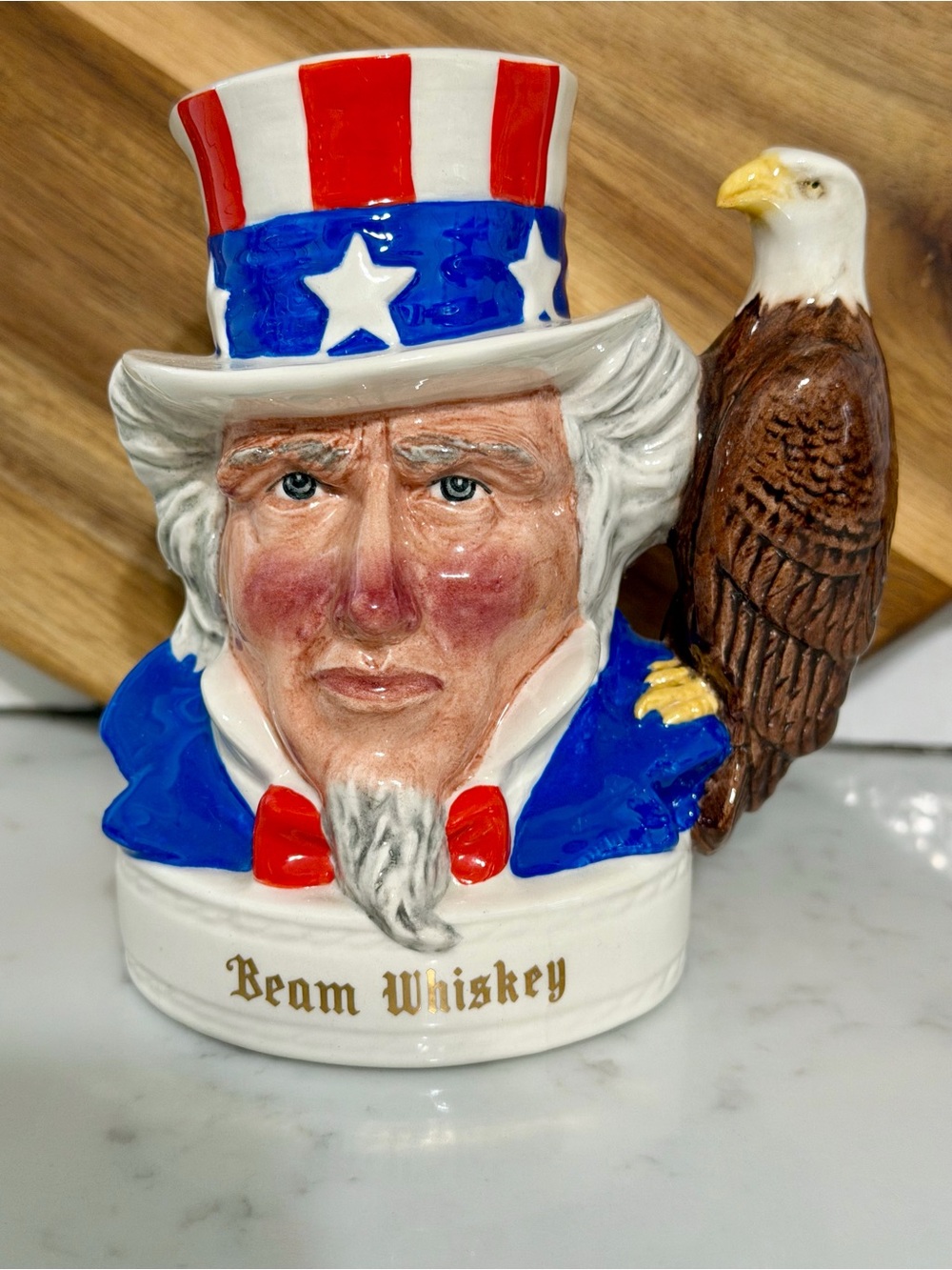 Vintage Royal Doulton Jim Beam Uncle Sam w/Eagle Decanter 1st Of The Series - Picture 9 of 10